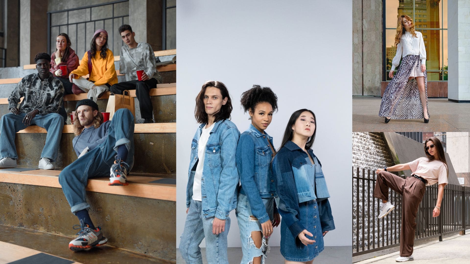 Jovens da Geração Z usando roupas personalizadas e autênticas